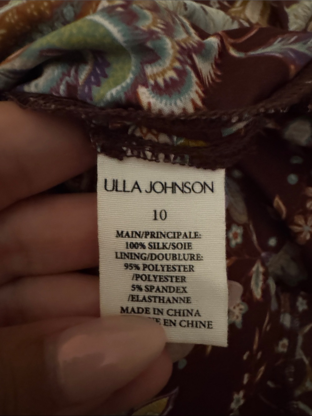 Ulla Johnson Imani Heliotrope Floral Ruched Silk Midi Skirt Size 10 - Picture 10 of 13